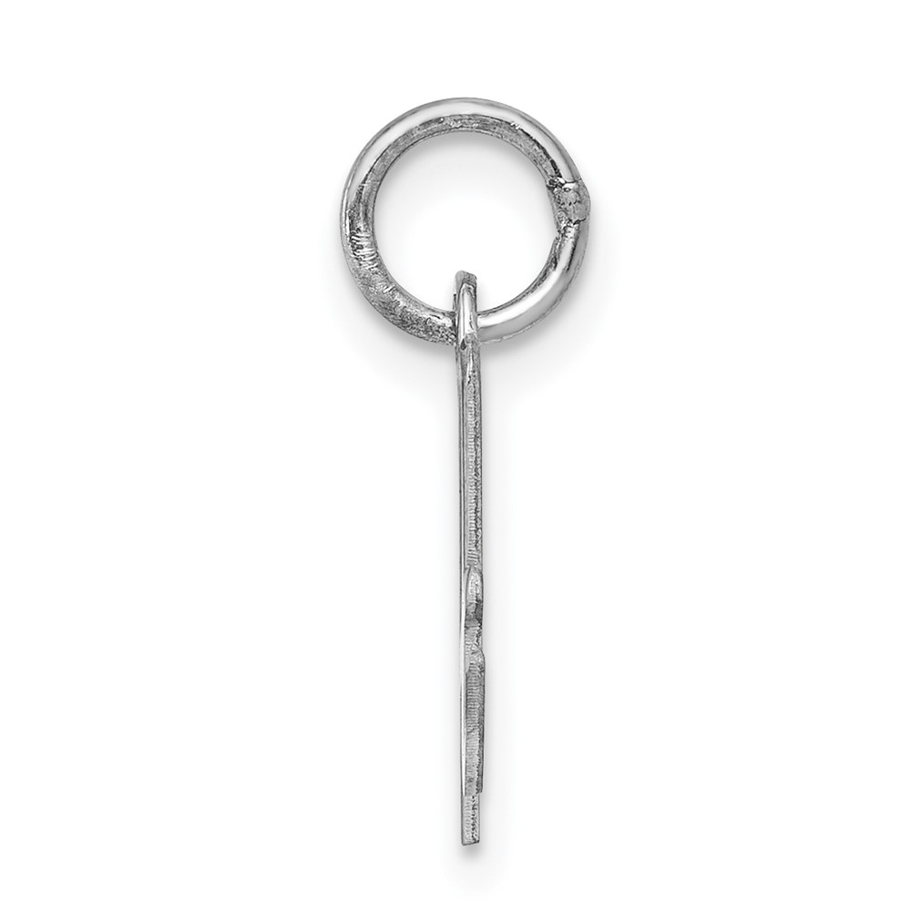 Sterling Silver Rhodium-plated Script Letter A Initial Charm (QC5080A)