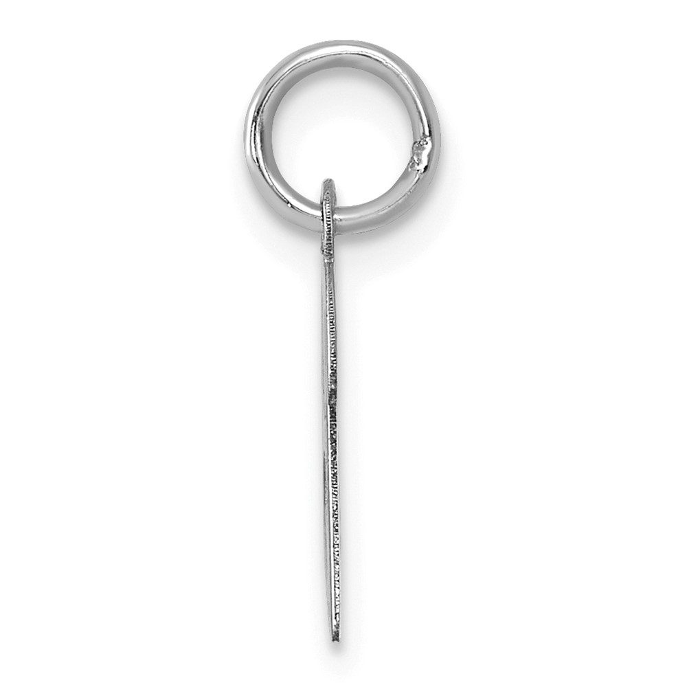 Sterling Silver Rhodium-plated Script Letter B Initial Charm (QC5080B)