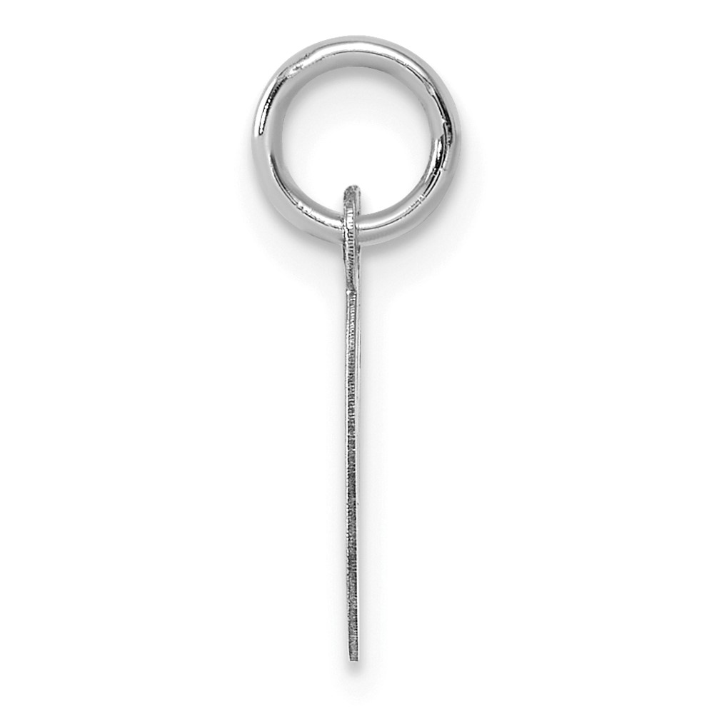 Sterling Silver Rhodium-plated Script Letter C Initial Charm (QC5080C)
