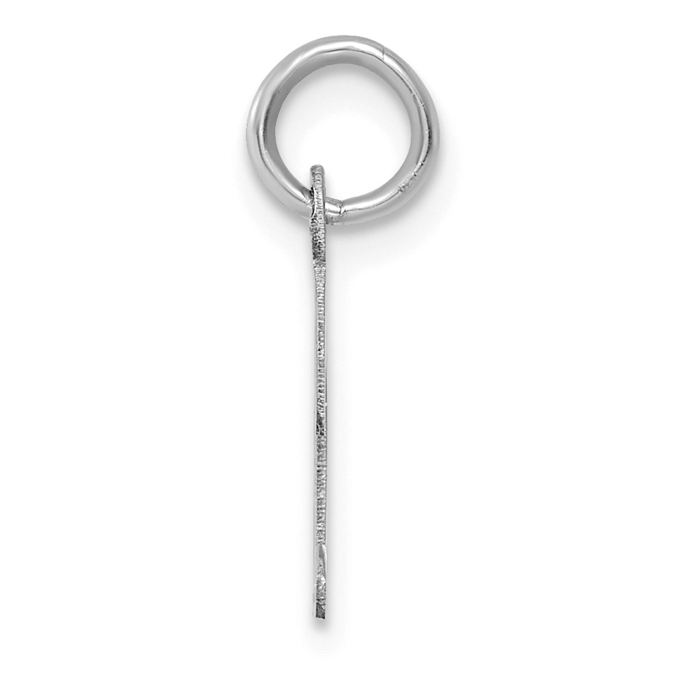 Sterling Silver Rhodium-plated Script Letter D Initial Charm (QC5080D)