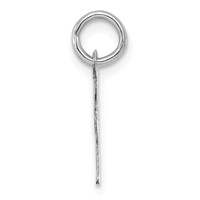 Sterling Silver Rhodium-plated Script Letter I Initial Charm view 2
