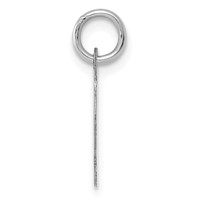 Sterling Silver Rhodium-plated Script Letter J Initial Charm view 2
