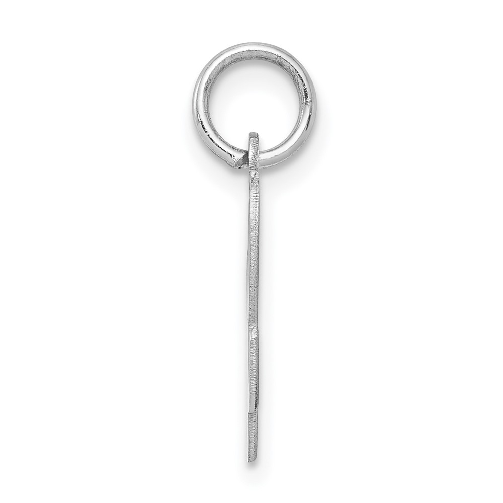 Sterling Silver Rhodium-plated Script Letter L Initial Charm (QC5080L)