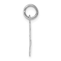 Sterling Silver Rhodium-plated Script Letter L Initial Charm view 2