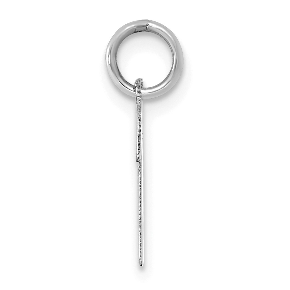 Sterling Silver Rhodium-plated Script Letter P Initial Charm (QC5080P)