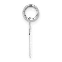 Sterling Silver Rhodium-plated Script Letter P Initial Charm view 2