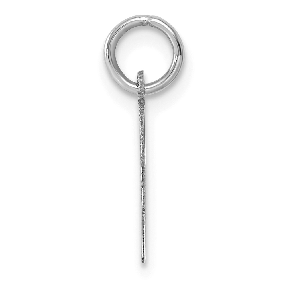 Sterling Silver Rhodium-plated Script Letter R Initial Charm (QC5080R)