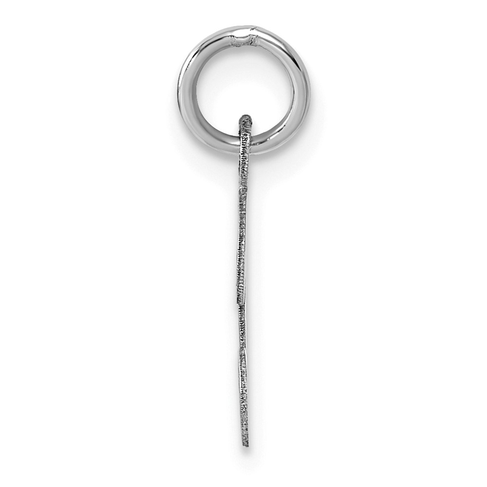 Sterling Silver Rhodium-plated Script Letter T Initial Charm (QC5080T)