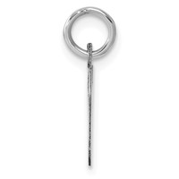 Sterling Silver Rhodium-plated Script Letter V Initial Charm view 2
