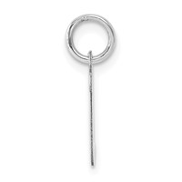 Sterling Silver Rhodium-plated Script Letter Z Initial Charm view 2