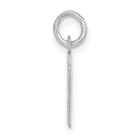 Sterling Silver Small Slanted Block Initial H Charm view 2