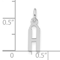 Sterling Silver Small Slanted Block Initial H Charm view 3