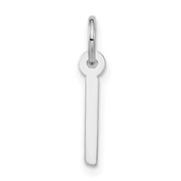 Sterling Silver Polished Small Slanted Block Initial I Charm view 1