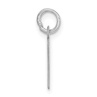 Sterling Silver Small Slanted Block Initial K Charm view 2