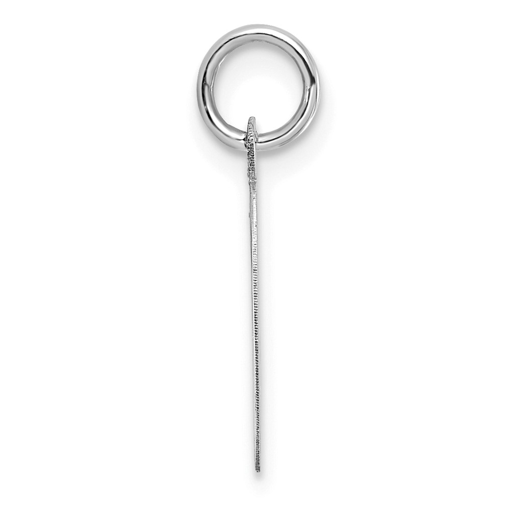 Sterling Silver Rhodium-plated Script Letter C Initial Charm (QC5082C)