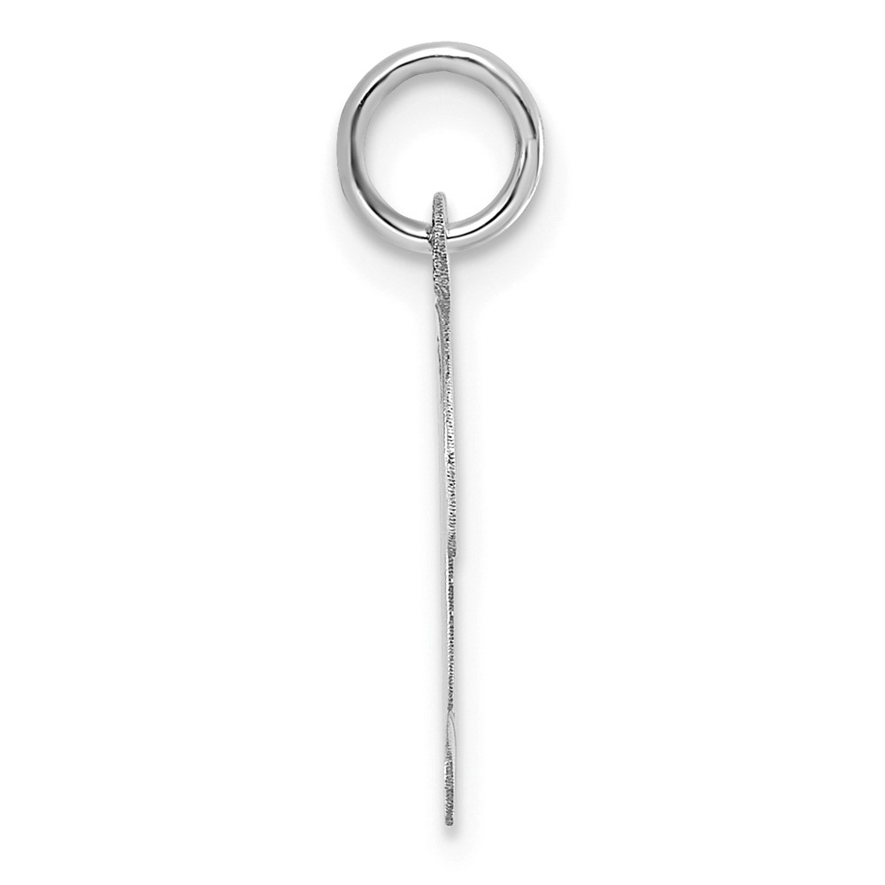 Sterling Silver Rhodium-plated Script Letter D Initial Charm (QC5082D)