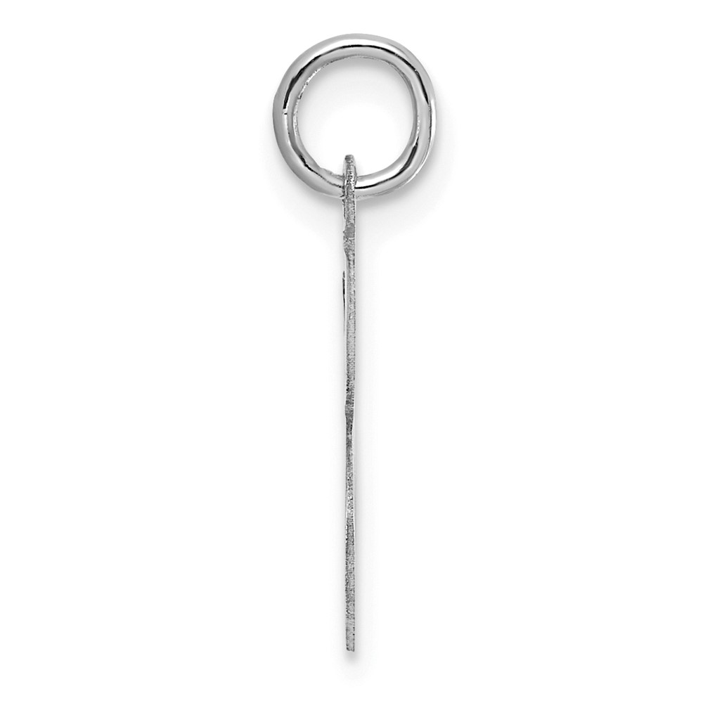 Sterling Silver Rhodium-plated Script Letter E Initial Charm (QC5082E)