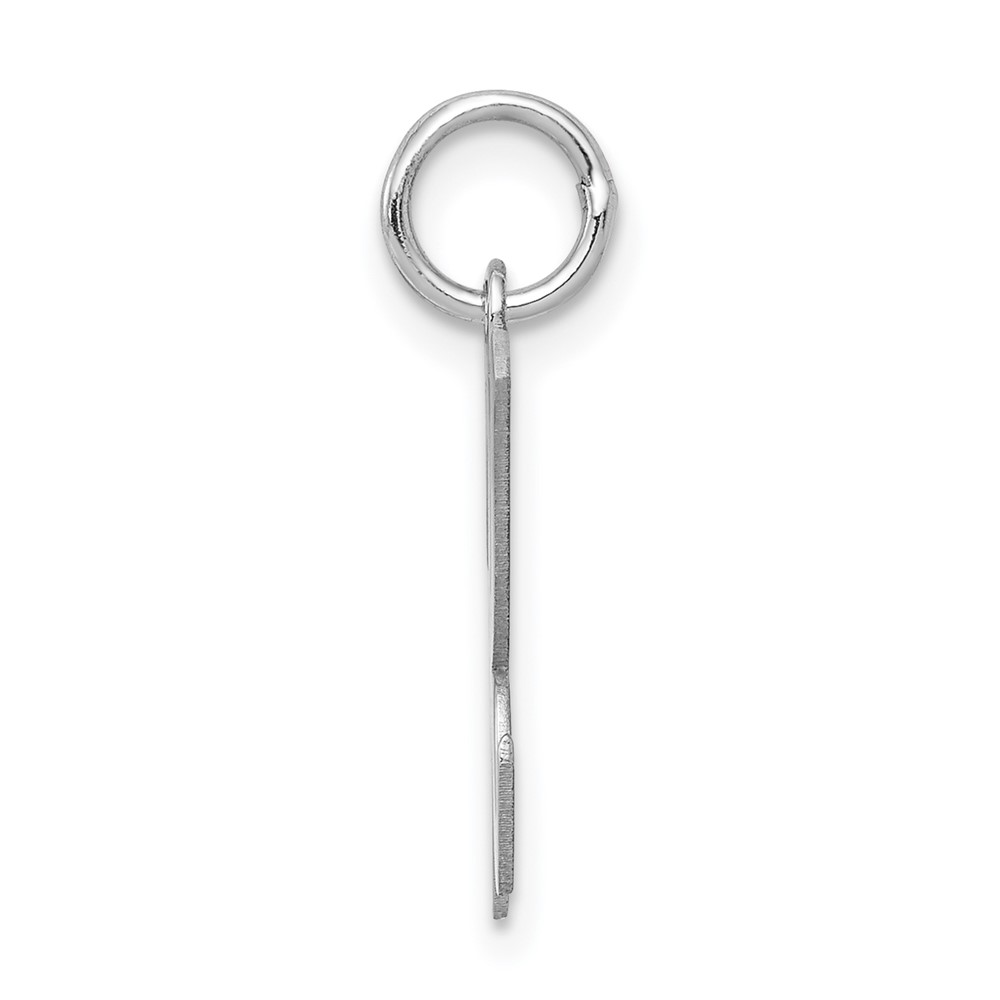 Sterling Silver Rhodium-plated Script Letter K Initial Charm (QC5082K)