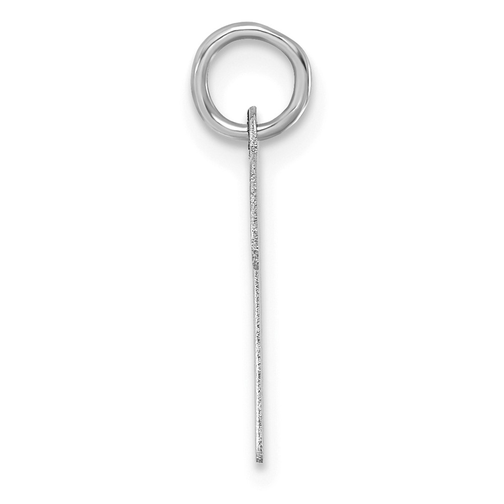 Sterling Silver Rhodium-plated Script Letter M Initial Charm (QC5082M)