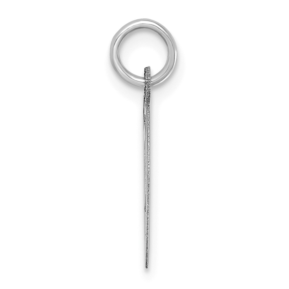 Sterling Silver Rhodium-plated Script Letter O Initial Charm (QC5082O)