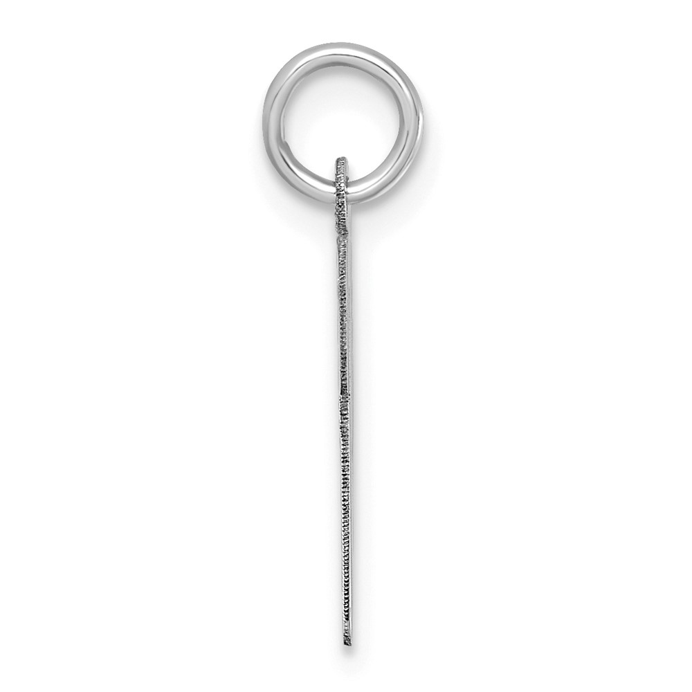 Sterling Silver Rhodium-plated Script Letter P Initial Charm (QC5082P)