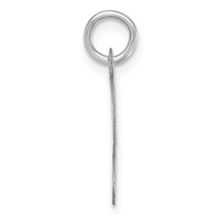 Sterling Silver Rhodium-plated Script Letter S Initial Charm view 2