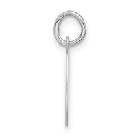 Sterling Silver Medium Slanted Block Initial C Charm view 2