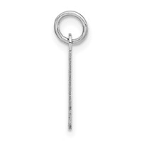 Sterling Silver Medium Slanted Block Initial I Charm view 2