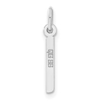 Sterling Silver Medium Slanted Block Initial I Charm view 4