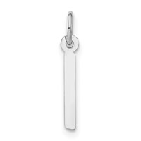 Sterling Silver Medium Slanted Block Initial I Charm view 1