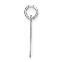Sterling Silver Medium Slanted Block Initial K Charm view 2