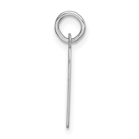 Sterling Silver Medium Slanted Block Initial K Charm