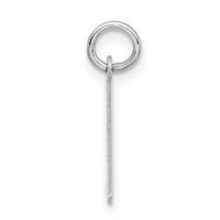 Sterling Silver Medium Slanted Block Initial L Charm view 2