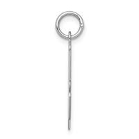 Sterling Silver Rhodium-plated Script Letter a Initial Charm view 2
