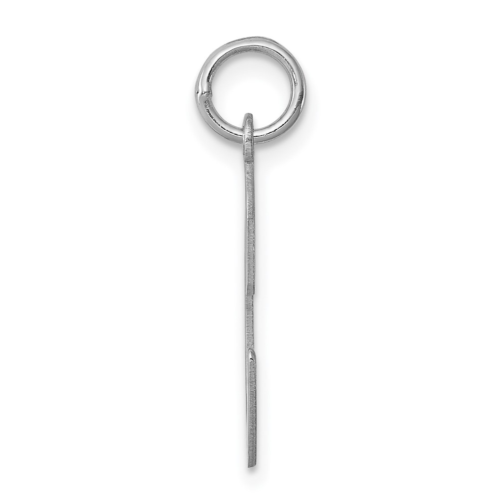 Sterling Silver Rhodium-plated Script Letter C Initial Charm (QC5084C)