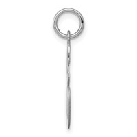 Sterling Silver Rhodium-plated Script Letter E Initial Charm view 2