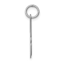 Sterling Silver Rhodium-plated Script Letter H Initial Charm view 2