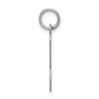 Sterling Silver Rhodium-plated Script Letter K Initial Charm view 2
