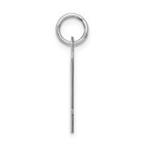 Sterling Silver Rhodium-plated Script Letter M Initial Charm view 2