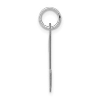 Sterling Silver Rhodium-plated Script Letter N Initial Charm view 2