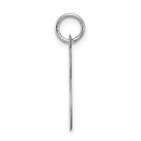 Sterling Silver Rhodium-plated Script Letter S Initial Charm view 2