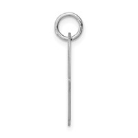 Sterling Silver Rhodium-plated Script Letter W Initial Charm view 2