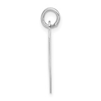 Sterling Silver Large Slanted Block Initial H Charm view 2