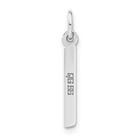 Sterling Silver Large Slanted Block Initial I Charm view 4
