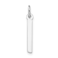 Sterling Silver Large Slanted Block Initial I Charm view 1