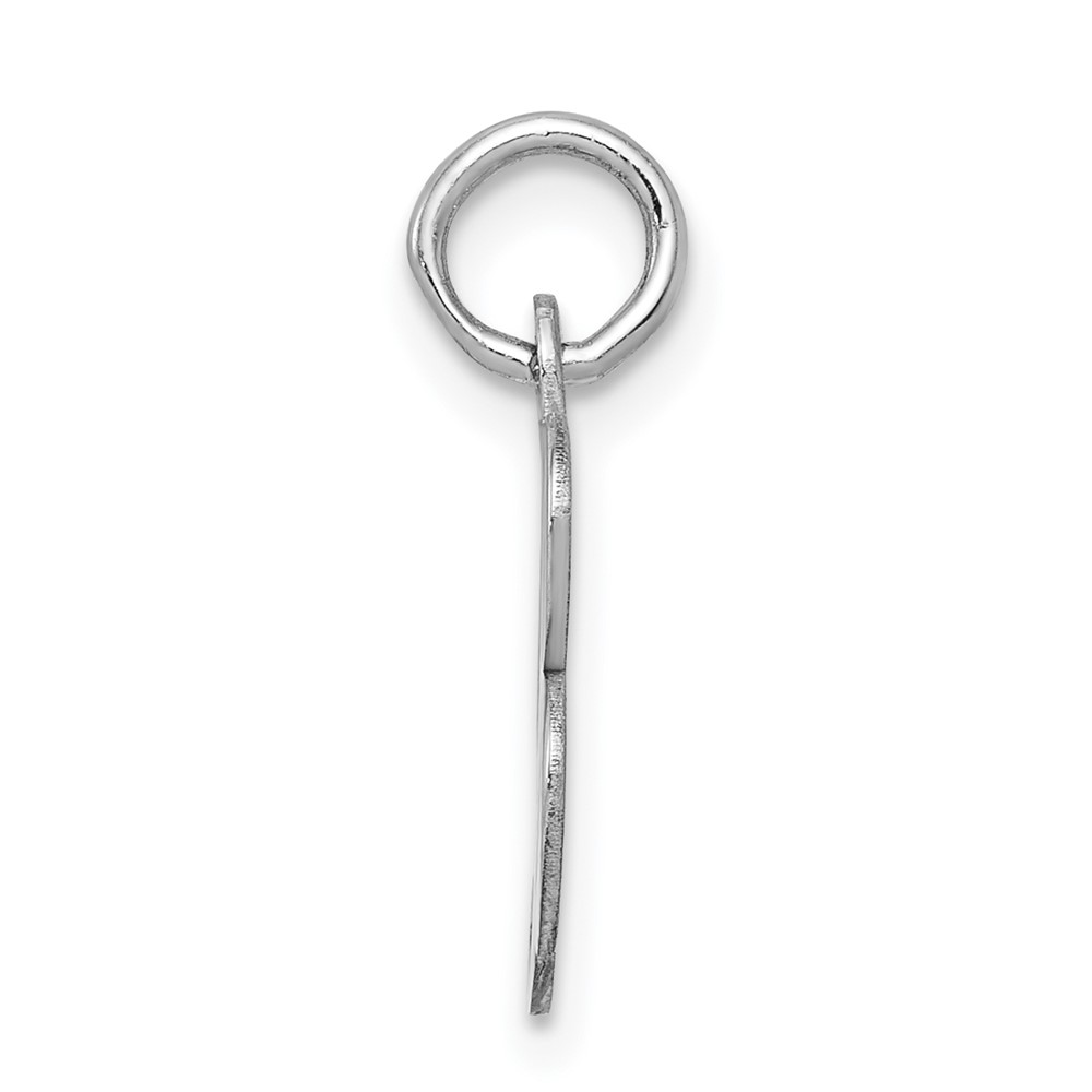 Sterling Silver Rhodium-plated Fancy Script Letter B Initial Charm (QC5086B)