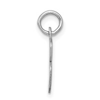 Sterling Silver Rhodium-plated Fancy Script Letter B Initial Charm view 2
