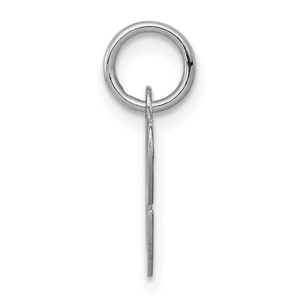 Sterling Silver Rhodium-plated Fancy Script Letter C Initial Charm (QC5086C)