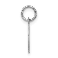 Sterling Silver Rhodium-plated Fancy Script Letter D Initial Charm view 2
