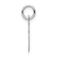 Sterling Silver Rhodium-plated Fancy Script Letter F Initial Charm view 2